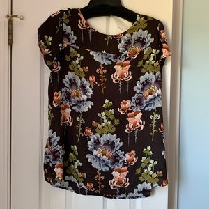EUC LOFT Floral Flutter Top